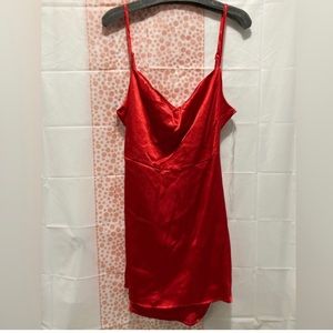 Red satin "Wild Fable" dress size xtra-small. Decided not to wear.